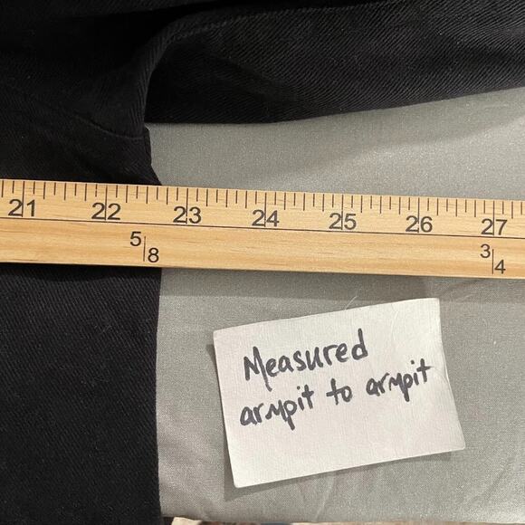 Laura Ashley Womens Size Large Black Embellished Denim Jacket Mobwife Glam Biker - Picture 7 of 10